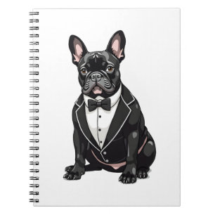 French Bulldog in Tuxedo Notebook