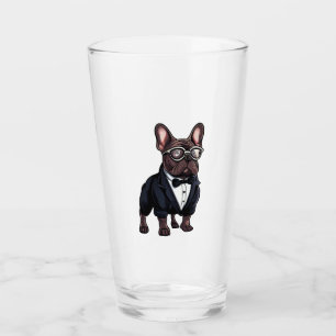 French Bulldog in Tuxedo Wearing Glasses