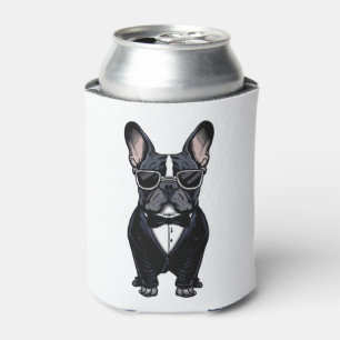 French Bulldog in Tuxedo Wearing Glasses  Can Cooler