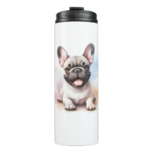 French Bulldog in watercolor Thermal Tumbler