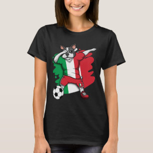 French Bulldog Italy Soccer Fans Jersey Football T-Shirt