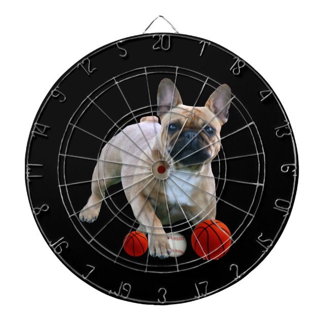 French Bulldog Jump French Bulldog Dartboard (Front)