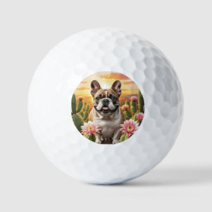 French Bulldog Kaktus Französische Bulldogge Golf Balls
