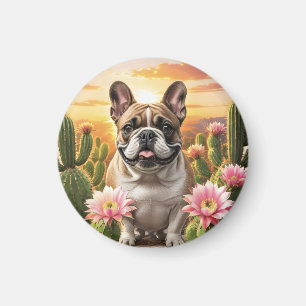 French Bulldog Kaktus Französische Bulldogge Magnet