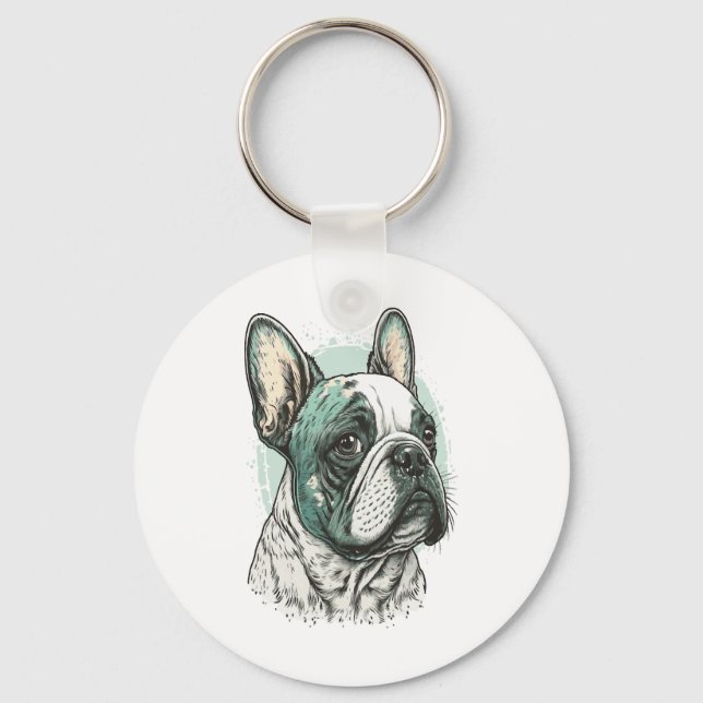 French bulldog key ring (Front)