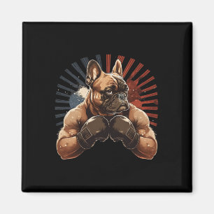 French Bulldog Kickboxing Martial Art Boxing Dog G Magnet