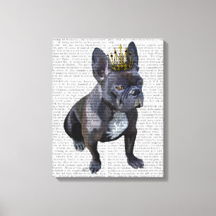 French Bulldog King Canvas Print