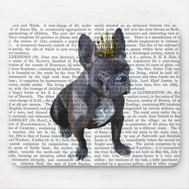 French Bulldog King Mouse Pad (Front)