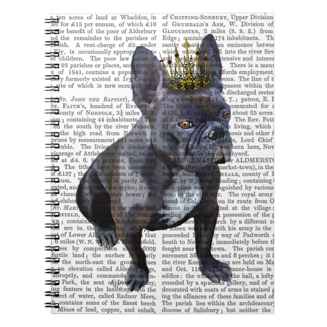 French Bulldog King Notebook (Front)