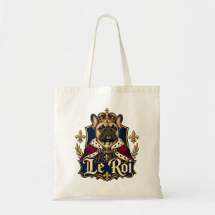French Bulldog King Royal Dog Design Tote Bag