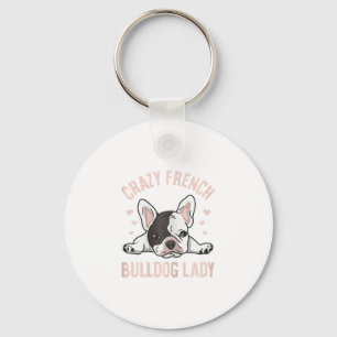 French Bulldog Lady Design For Your Frenchie Wife  Key Ring