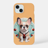French Bulldog Ladybug Pastel Paper Cutting Art