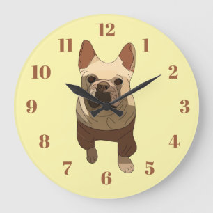 French Bulldog Large Clock