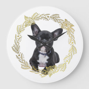 French Bulldog Large Clock
