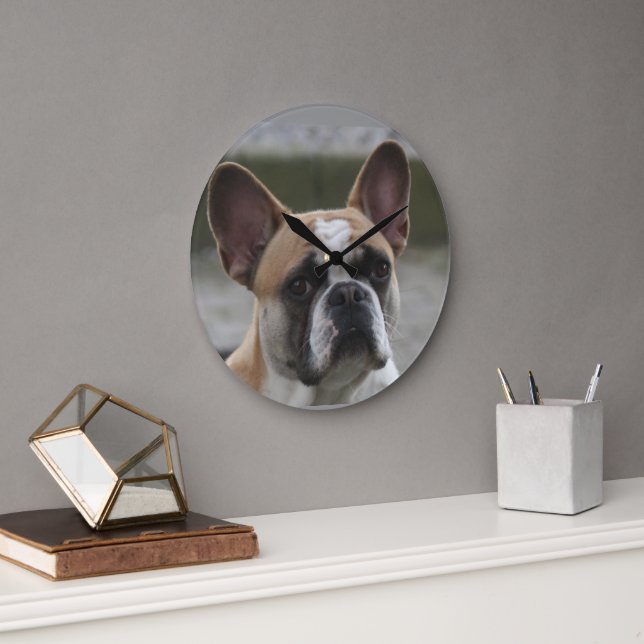 French Bulldog Large Clock (Office)
