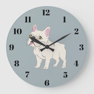 French Bulldog Large Clock