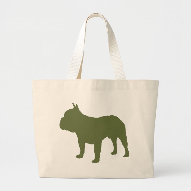 French Bulldog Large Tote Bag (Front)