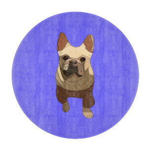 French Bulldog, Lavender Purple Cutting Board