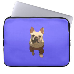 French Bulldog, Lavender Purple Laptop Sleeve