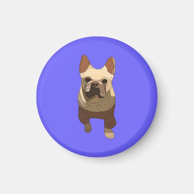 French Bulldog, Lavender Purple Magnet (Front)