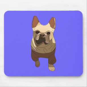 French Bulldog, Lavender Purple Mouse Pad