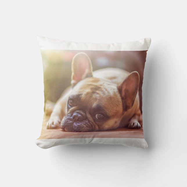 french bulldog laying cushion (Front)