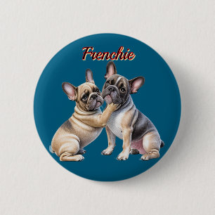 French Bulldog Liebe französische Bulldogge 6 Cm Round Badge
