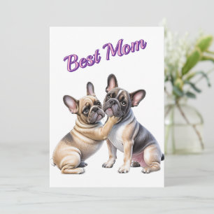 French Bulldog Liebe französische Bulldogge Thank You Card