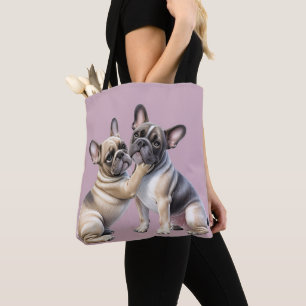 French Bulldog Liebe französische Bulldogge Tote Bag