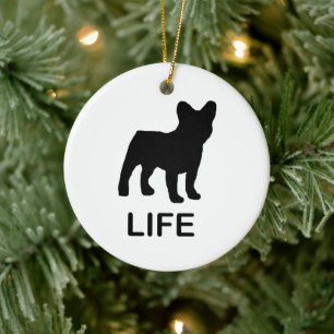 french bulldog life ceramic ornament