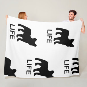 french bulldog life fleece blanket