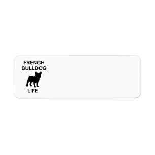french bulldog life return address label