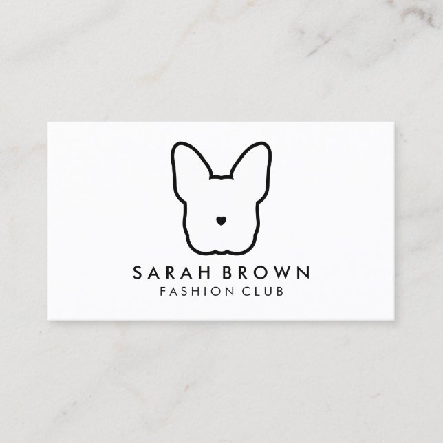 French Bulldog Logo Frenchies Business Card (Front)