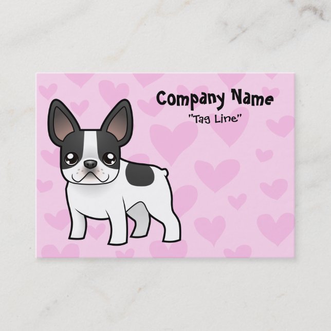 French Bulldog Love Business Card (Front)