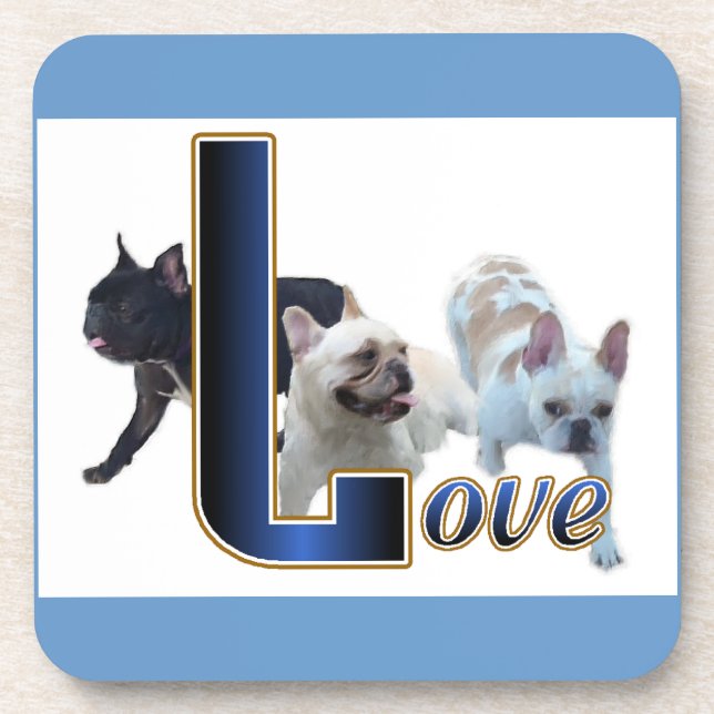 French Bulldog Love Coaster (Front)