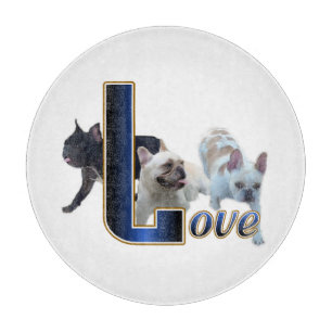 French Bulldog LOVE Cutting Board
