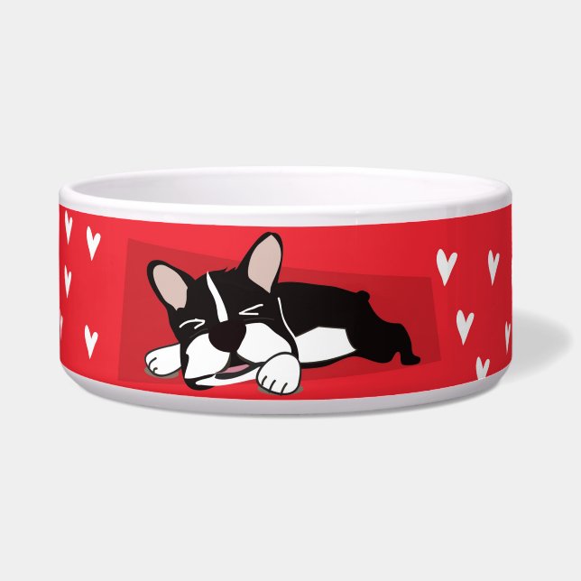 French Bulldog Love - Dog Bowl (Front)