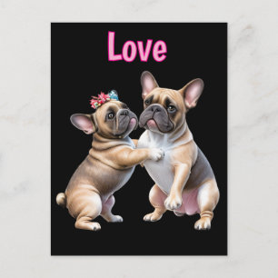 French Bulldog Love French Bulldog Holiday Postcard