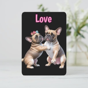 French Bulldog Love  French Bulldog RSVP Card