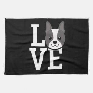 French Bulldog Love Frenchie Good Gift Dog Lover Tea Towel