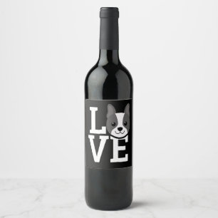 French Bulldog Love Frenchie Good Gift Dog Lover Wine Label