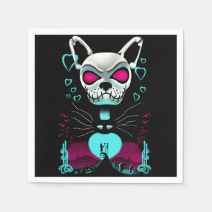 French Bulldog Love Halloween Pumpkin Gift Napkin