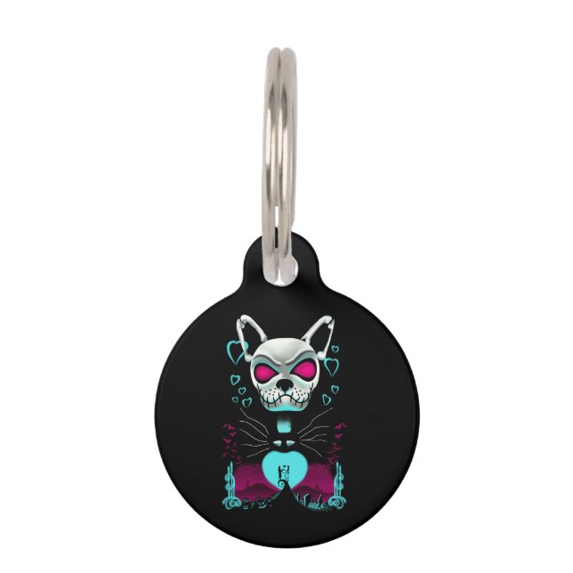 French Bulldog | Love Halloween Pumpkin Gift Pet Tag (Front)