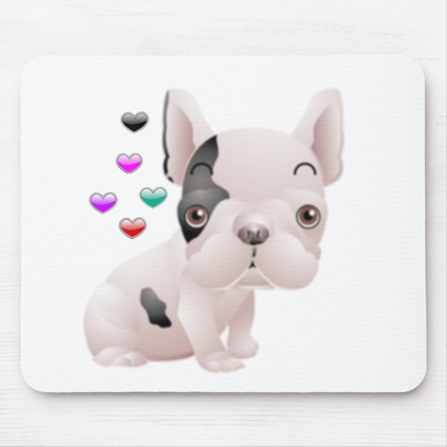 French Bulldog Love Mouse Pad (Front)