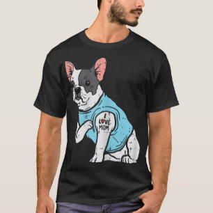 French Bulldog Love Mum Tattoo Frenchie Dog Owner T-Shirt