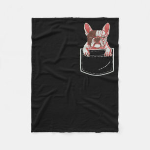 French Bulldog Lovely In Pocket Gift For Dog Love Fleece Blanket