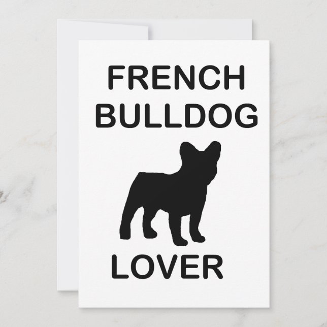 french bulldog lover invitation (Front)