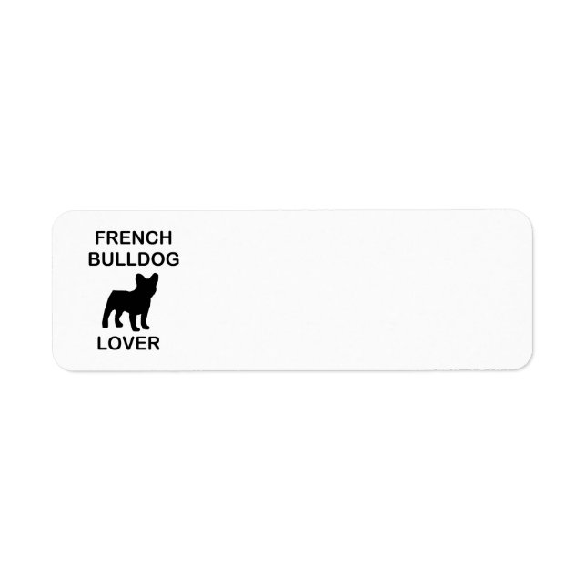 french bulldog lover return address label (Front)
