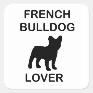 french bulldog lover square sticker