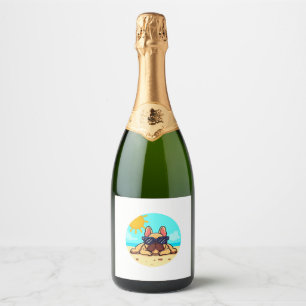 French Bulldog Lovers Sparkling Wine Label